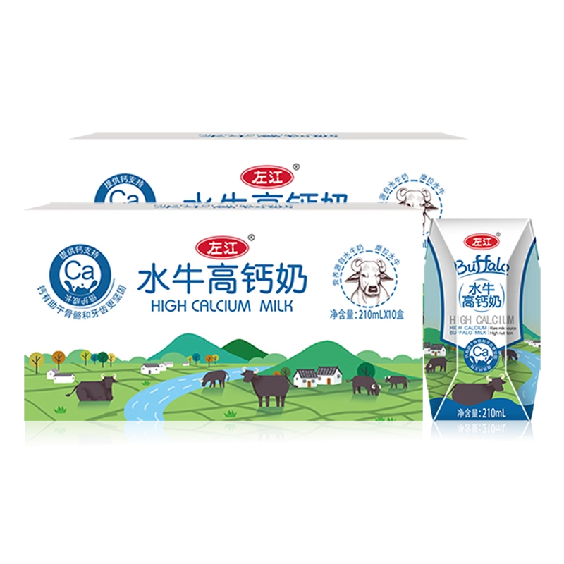 左江 水牛高钙奶 210ml*10盒/箱